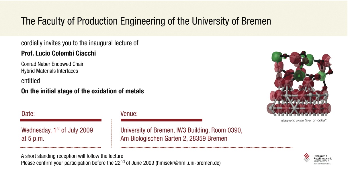 Invitation inaugural lecture