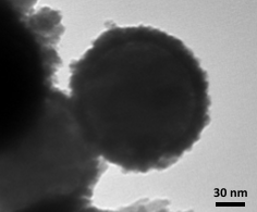 FeOx on SiO2 nanoparticles